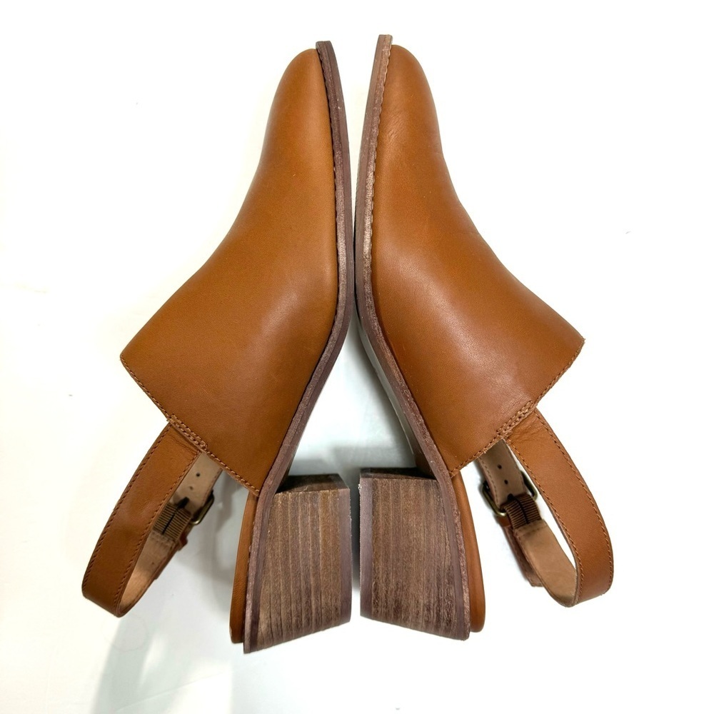 Madewell The Jess Slingback Block Heel Mule in Camel Tan Size 8.5 - Picture 8 of 11